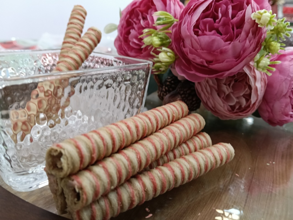 草莓風味捲心酥(奶素)